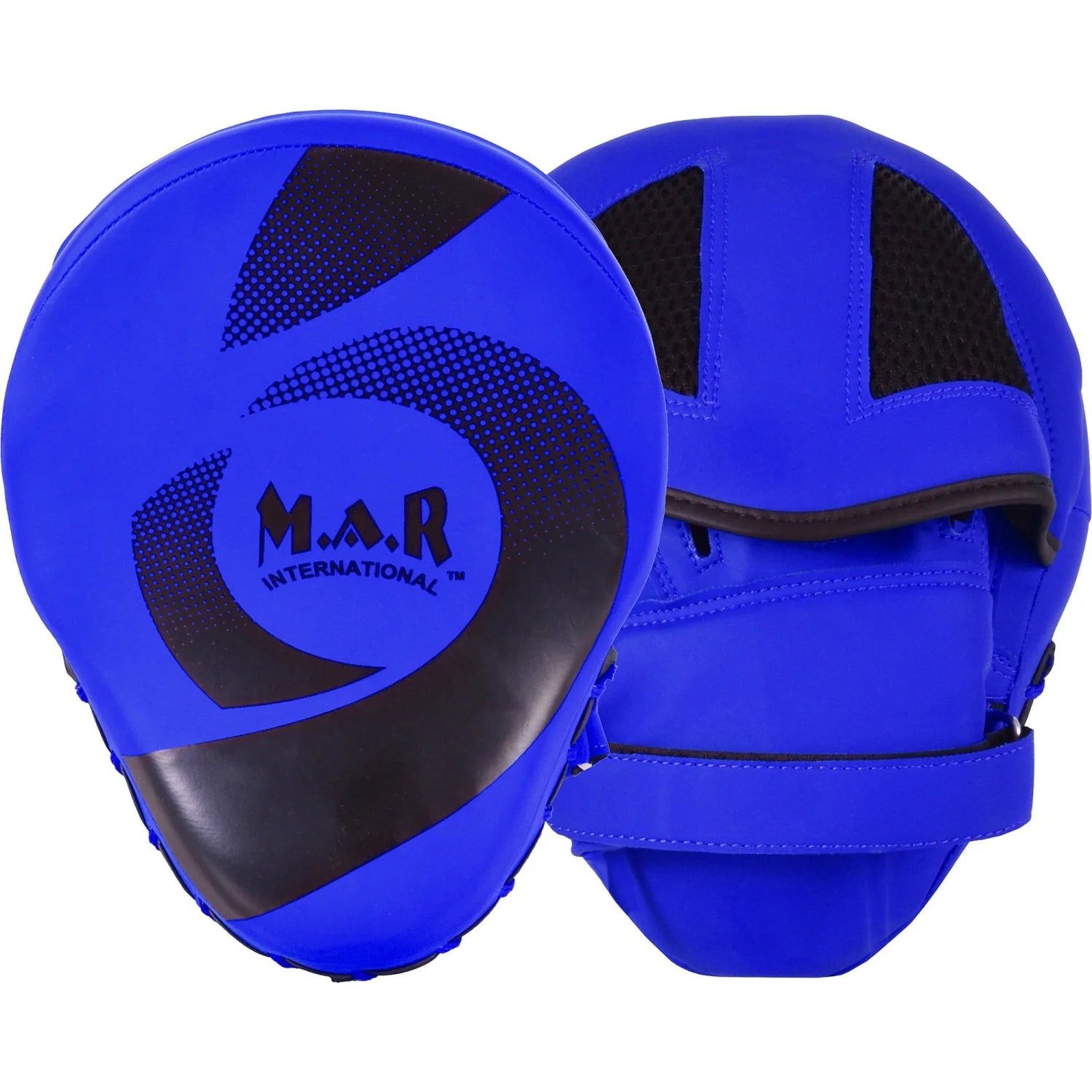 MAR-195F | Blue Hybrid Curved Focus Mitts - Focus Mitts