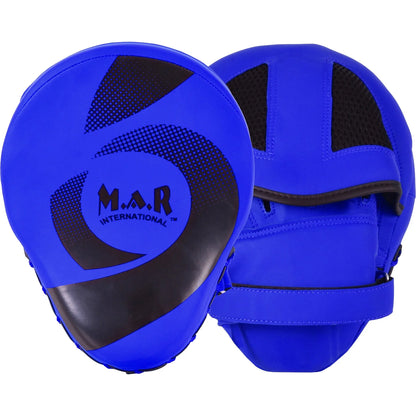 MAR-195F | Blue Hybrid Curved Focus Mitts - Focus Mitts