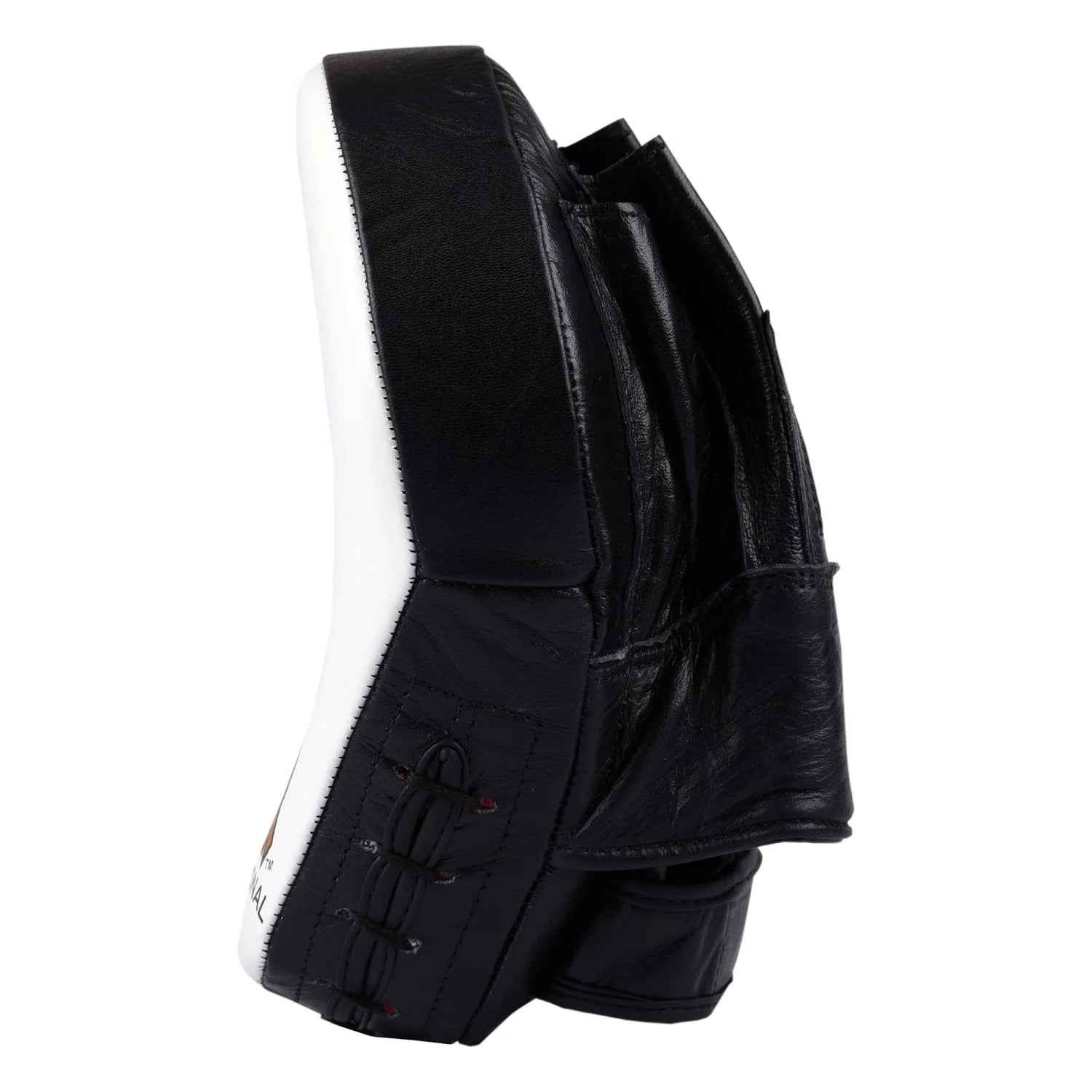 MAR-197 | Black + White Genuine Leather Focus Mitts - Focus Mitts