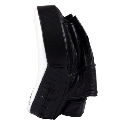 MAR-197 | Black + White Genuine Leather Focus Mitts - Focus Mitts