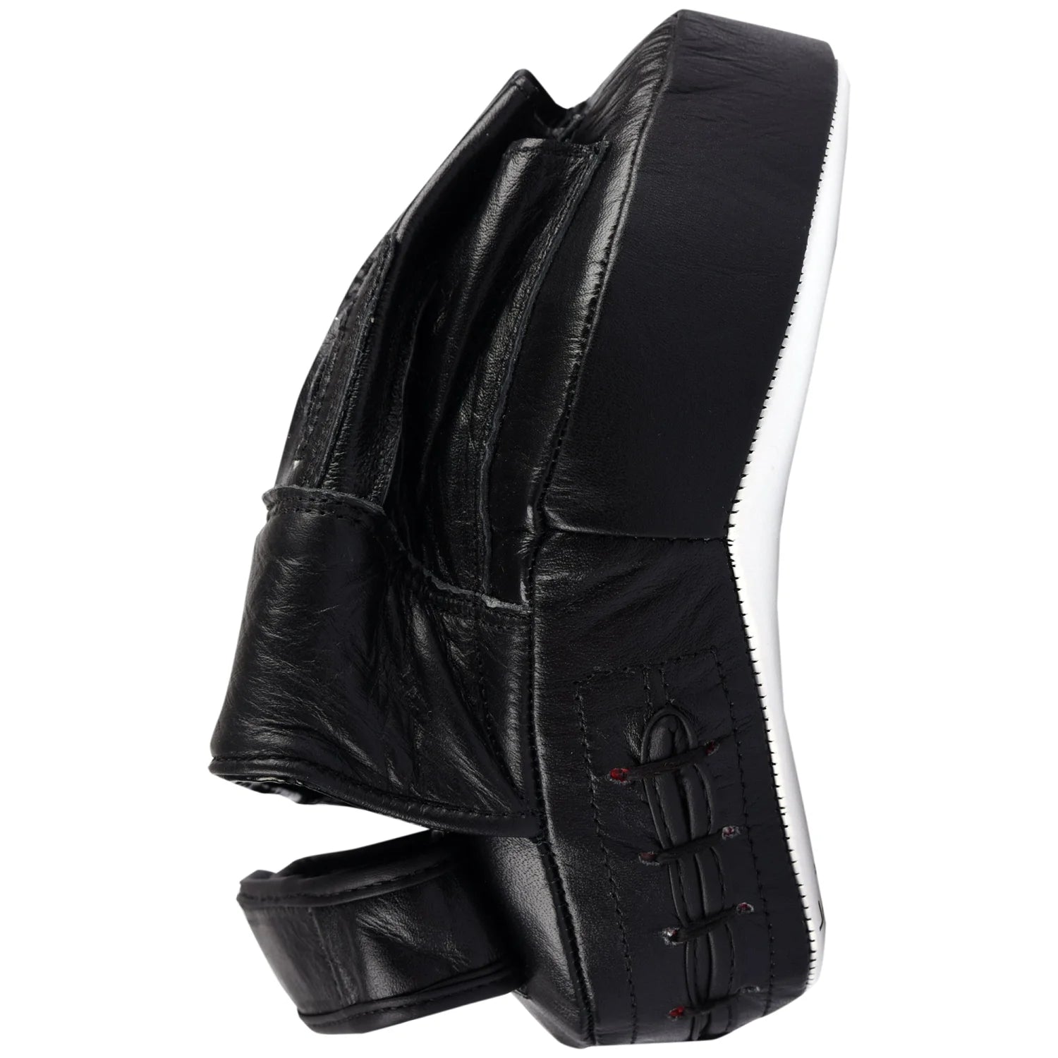 MAR-197 | Black + White Genuine Leather Focus Mitts - Focus Mitts