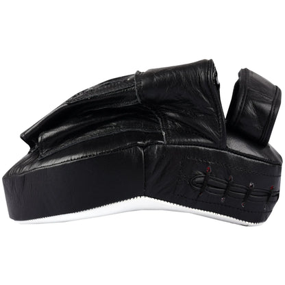 MAR-197 | Black + White Genuine Leather Focus Mitts - Focus Mitts