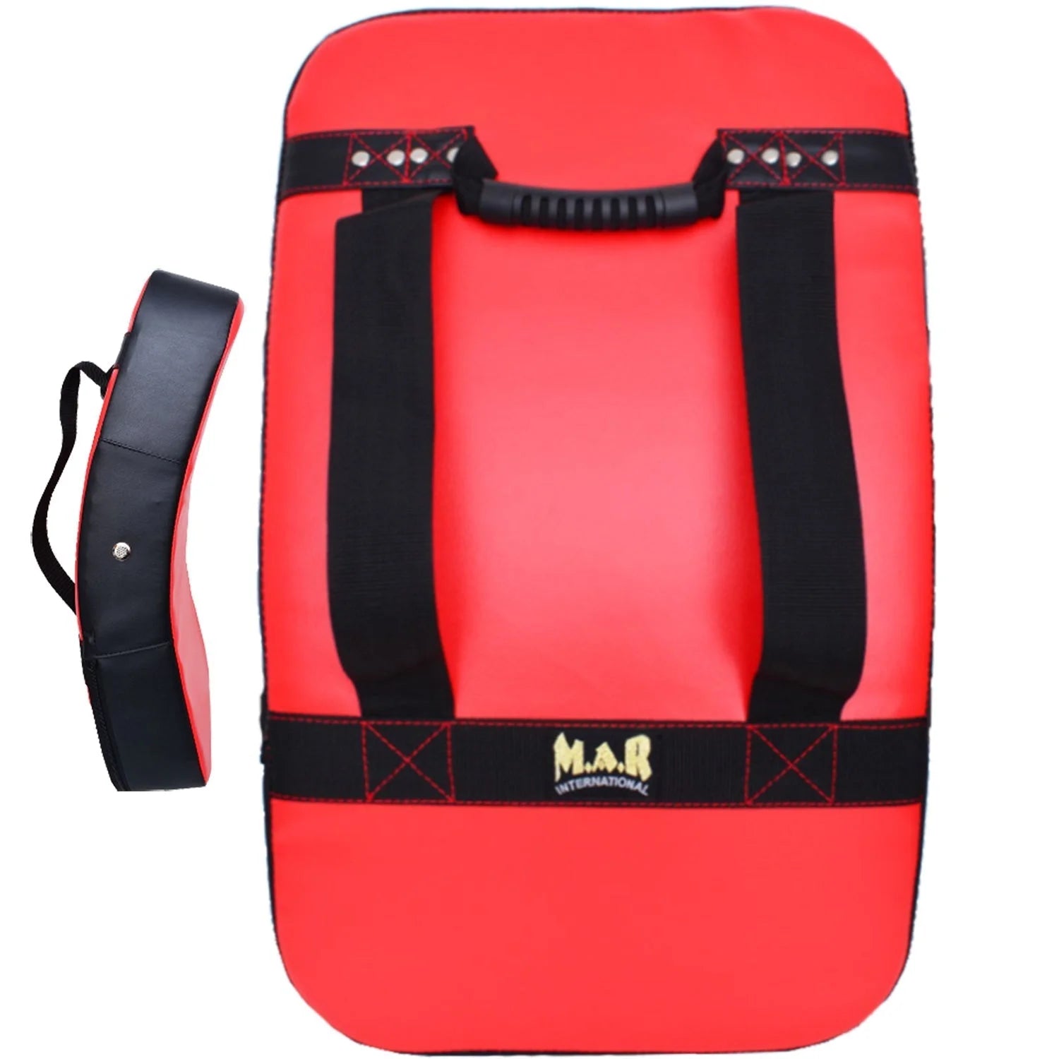 MAR-208D | Red + Black Heavy Duty Curved Standard Striking Shield - Striking Pads