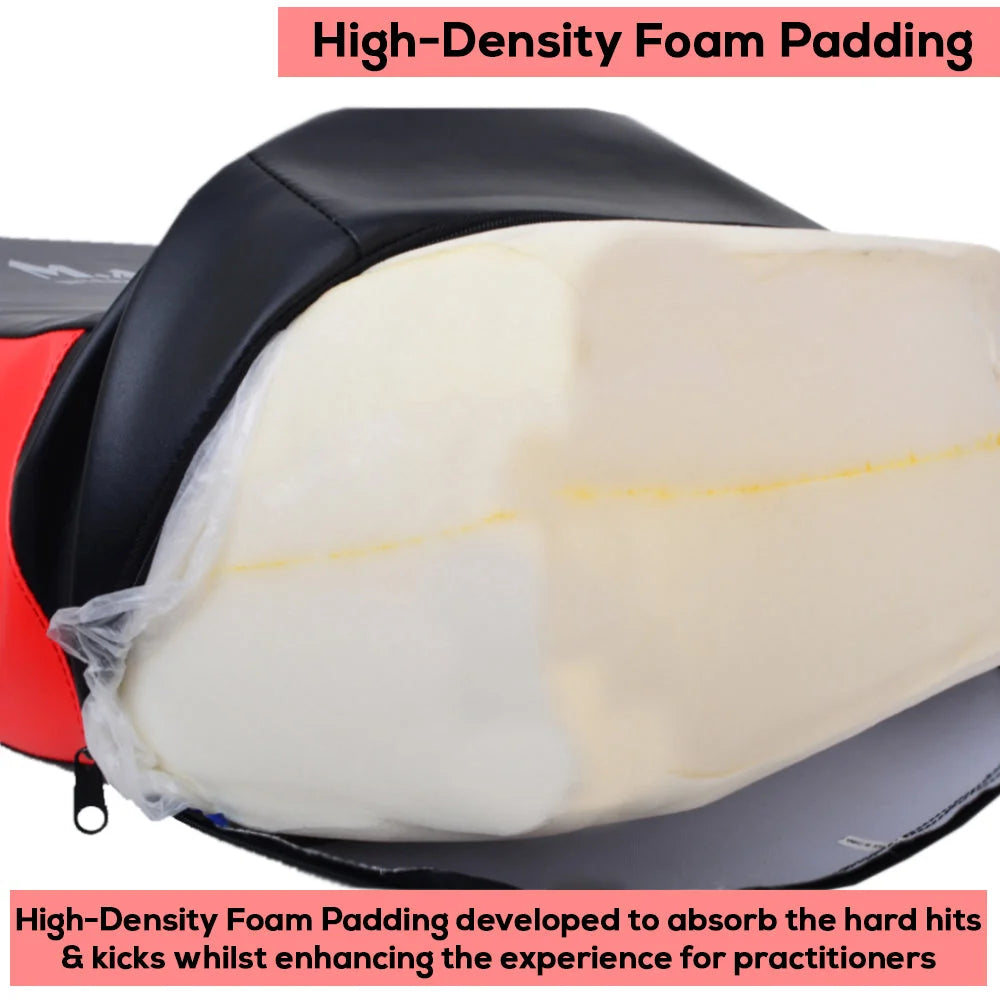 MAR-208F | Black + Red Jumbo Curved Strike Shield - Striking Pads