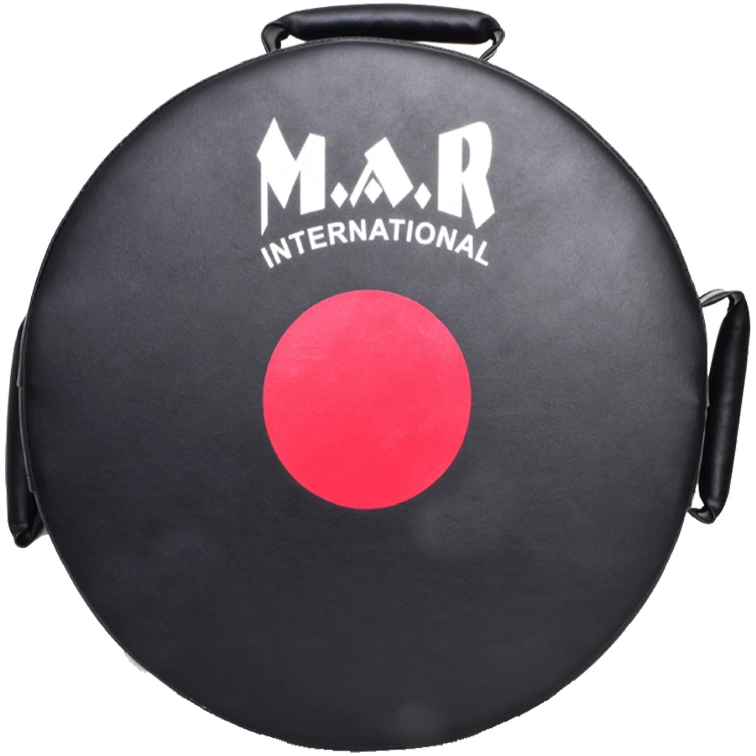 MAR-208G | Black + Red Heavy Duty Circle Round Striking Shield - Striking Pads
