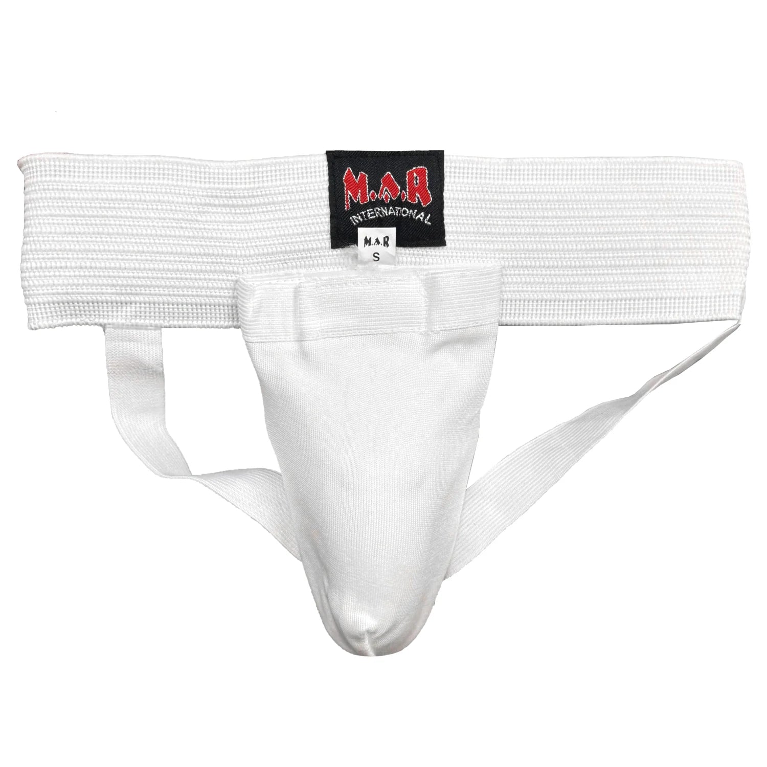 MAR 209A | White Elasticated Groin Guard for Men Small Accessories