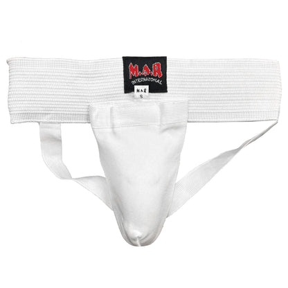 MAR 209A | White Elasticated Groin Guard for Men Small Accessories