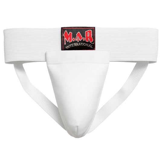 MAR 209A | White Elasticated Groin Guard for Men Small Accessories