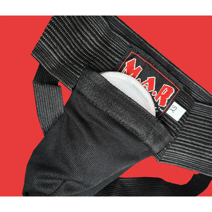 MAR 209B | Black Elasticated Groin Guard for Men Small Accessories