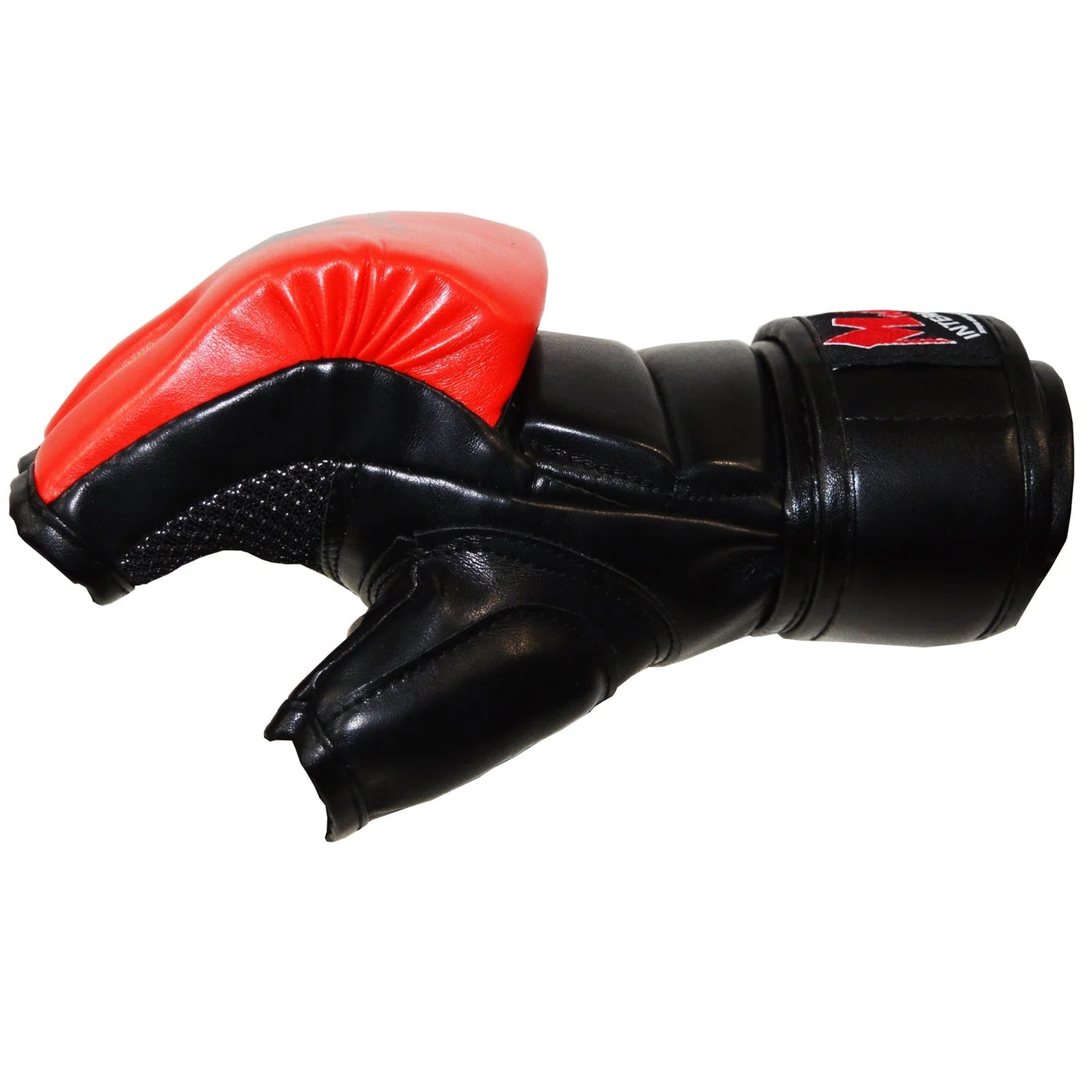 MAR-234B Black/Red Synthetic Leather MMA Gloves - Compact Gloves
