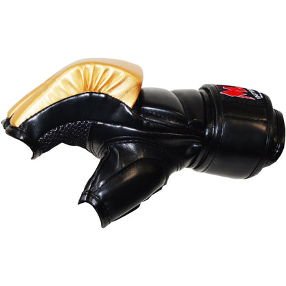 MAR-234C Gold/Black Synthetic Leather MMA Gloves - Compact Gloves