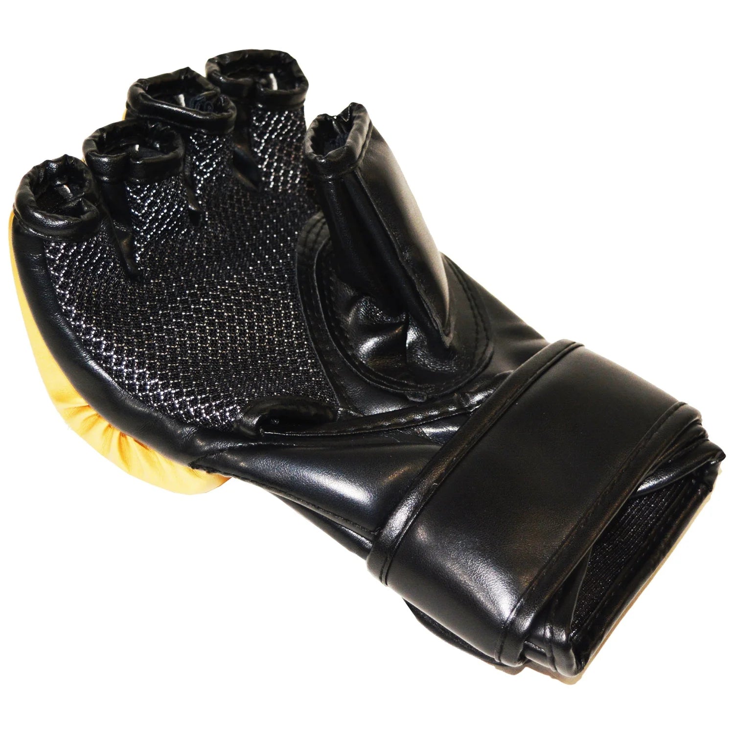 MAR-234C Gold/Black Synthetic Leather MMA Gloves - Compact Gloves