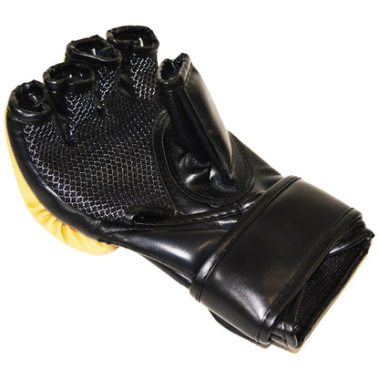 MAR-234C Gold/Black Synthetic Leather MMA Gloves - Compact Gloves