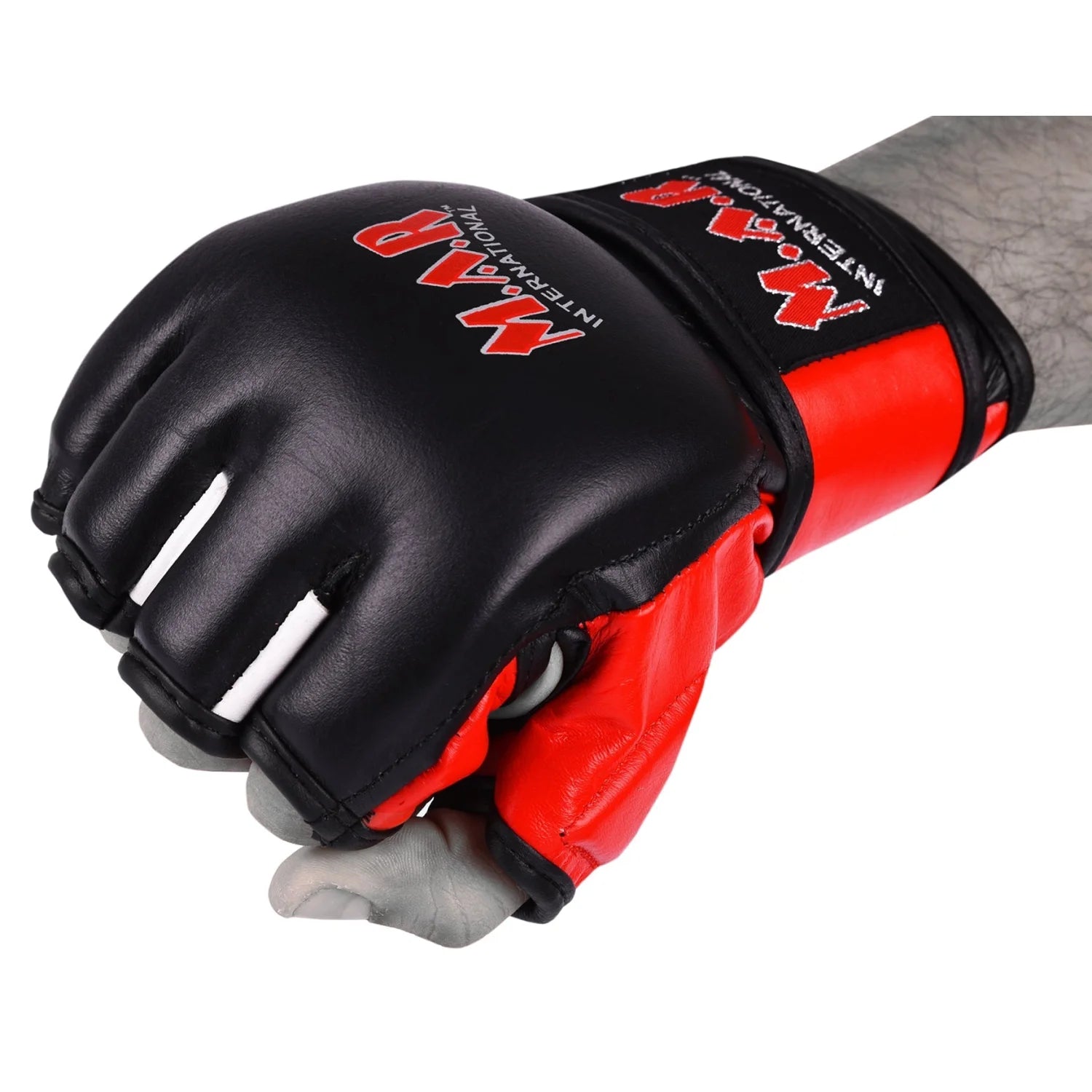 MAR-240 | Black + Red MMA Competition Gloves - Compact Gloves