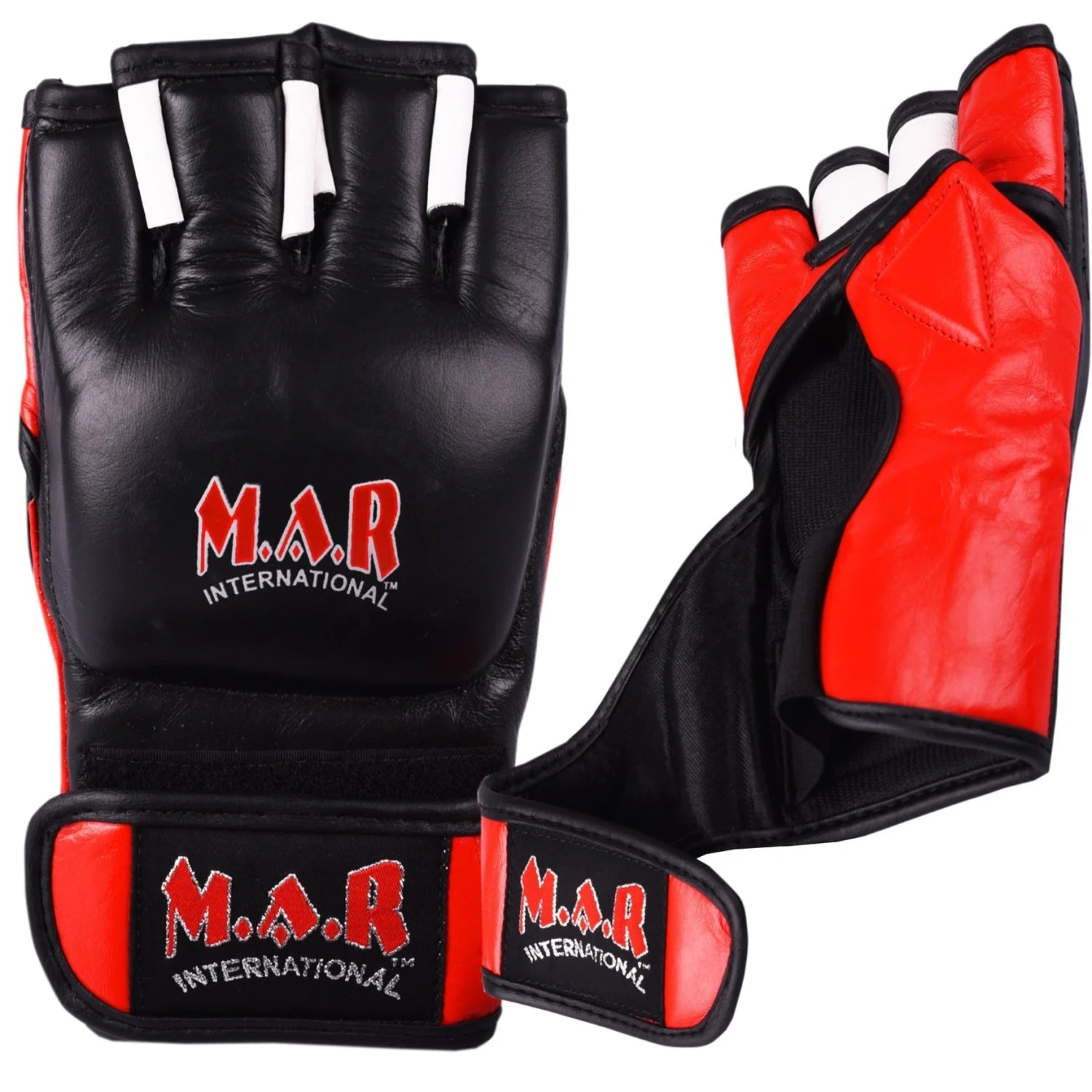 MAR-240 | Black + Red MMA Competition Gloves - Compact Gloves