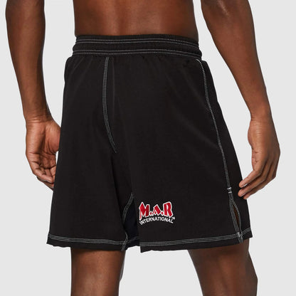 MAR-244A | Black MMA Super Stretchable Shorts - Double Layered - Shorts