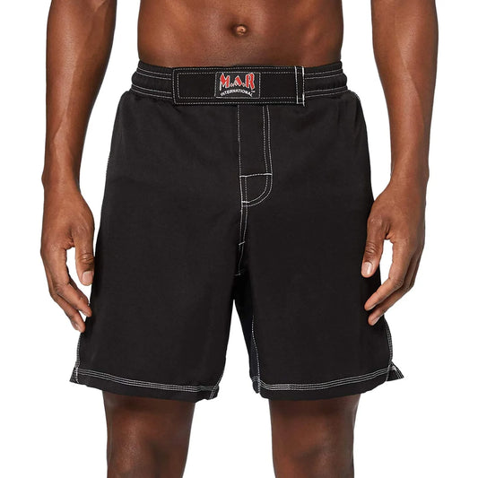 MAR-244A | Black MMA Super Stretchable Shorts - Double Layered - Shorts