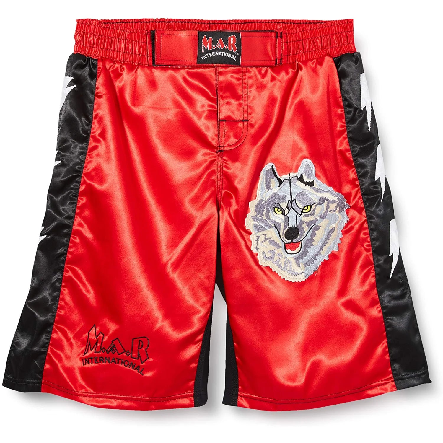 MAR-244B | Red + Black MMA Super Stretchable Shorts - Double Layered - Shorts
