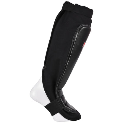 MAR-246B | Genuine Leather MMA Shin + Instep Leg Guards - Pads