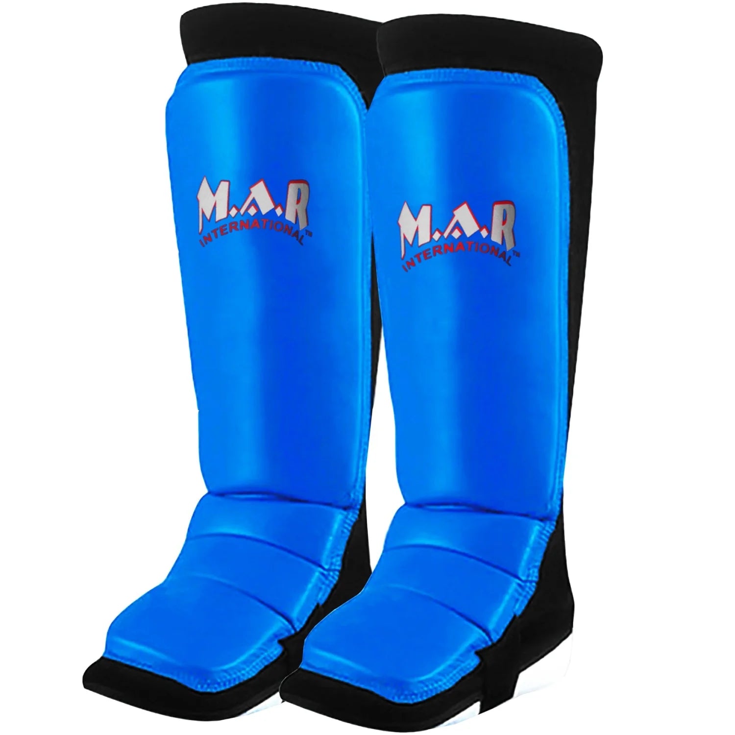 MAR-246C | Genuine Leather MMA Shin + Instep Leg Guards - Pads