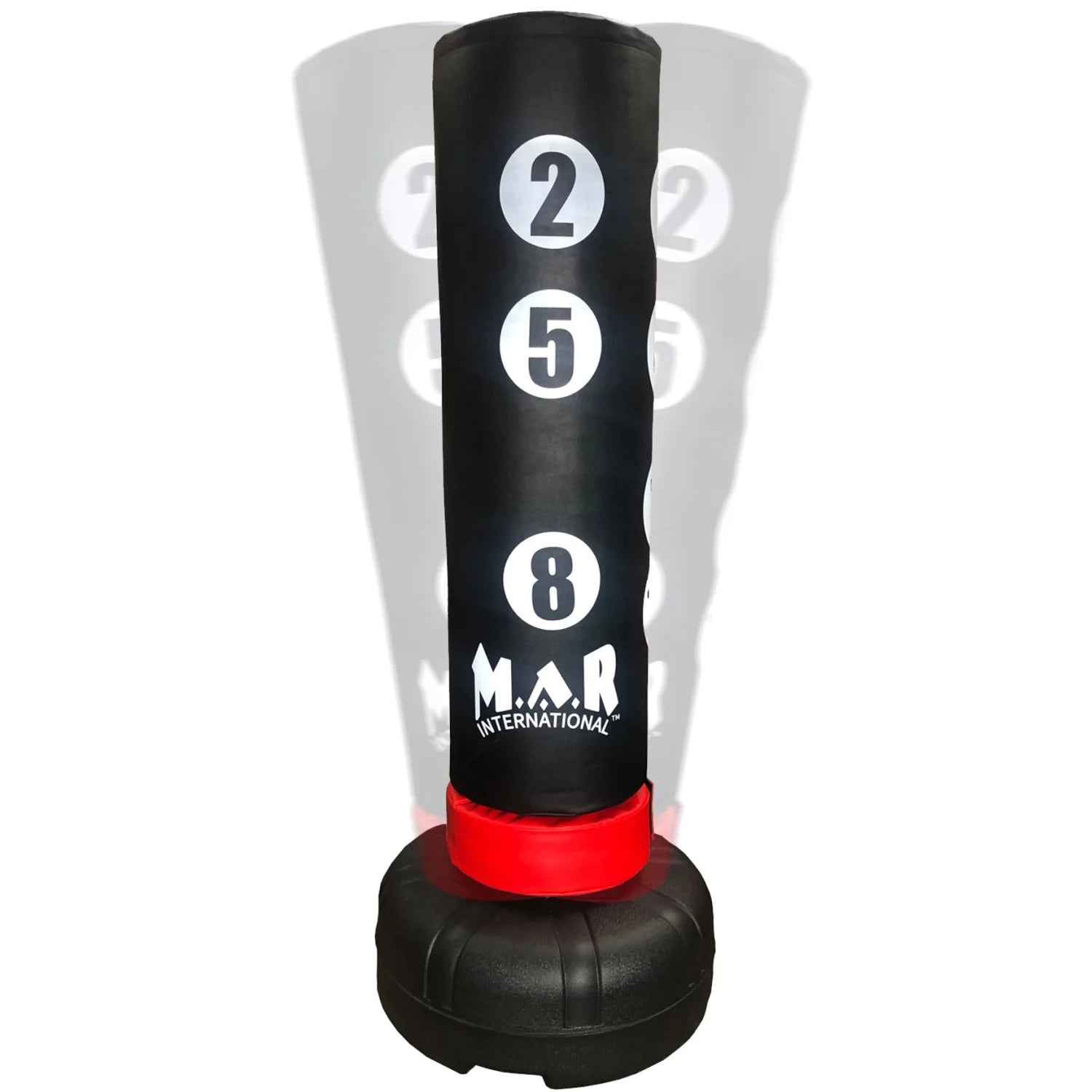 MAR-260B | Freestanding Heavy Duty X-Large 180cm Tall Punching Bag with Scoring Zones - Freestanding Bag (2BL)