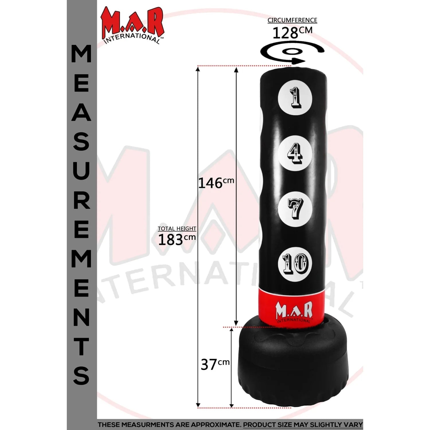 MAR-260D | X-Large Heavy Duty Freestanding Punch Bag - Freestanding Bag (2BL)