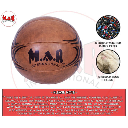 MAR-289B | Synthetic Leather Medicine Balls (3kg-10kg) - Sports Balls