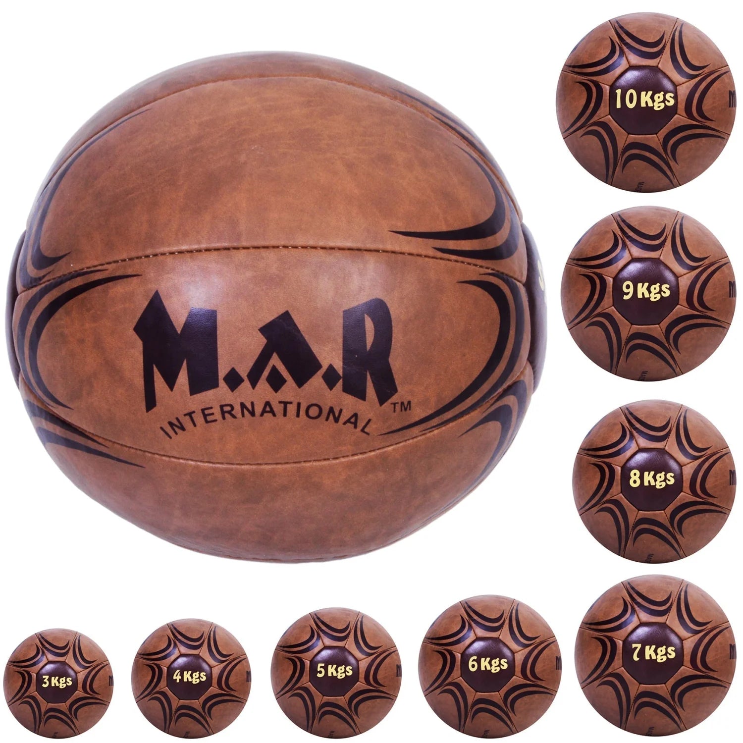 MAR-289B | Synthetic Leather Medicine Balls (3kg-10kg) - Sports Balls
