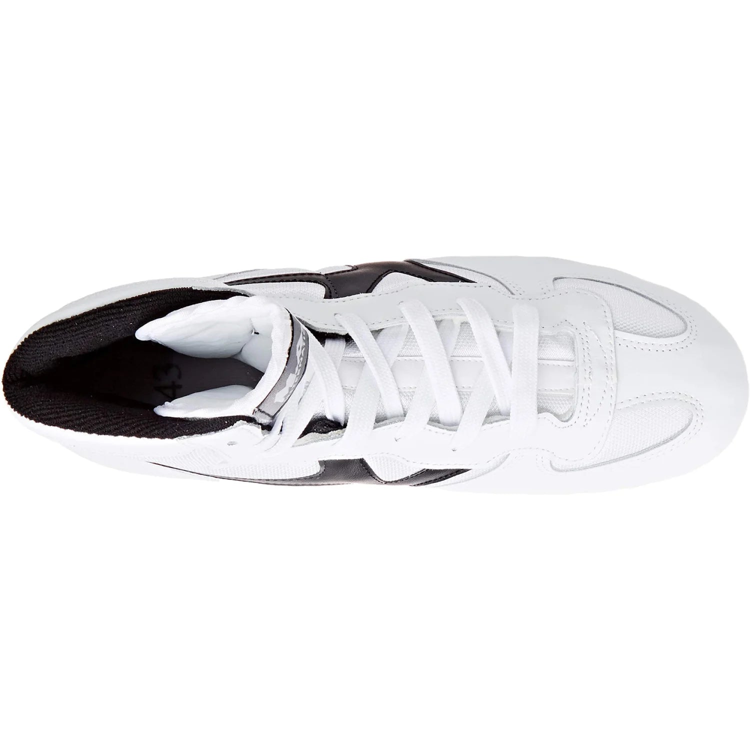 MAR-295A | White Wrestling Shoes w/ Black Outlines - Shoes