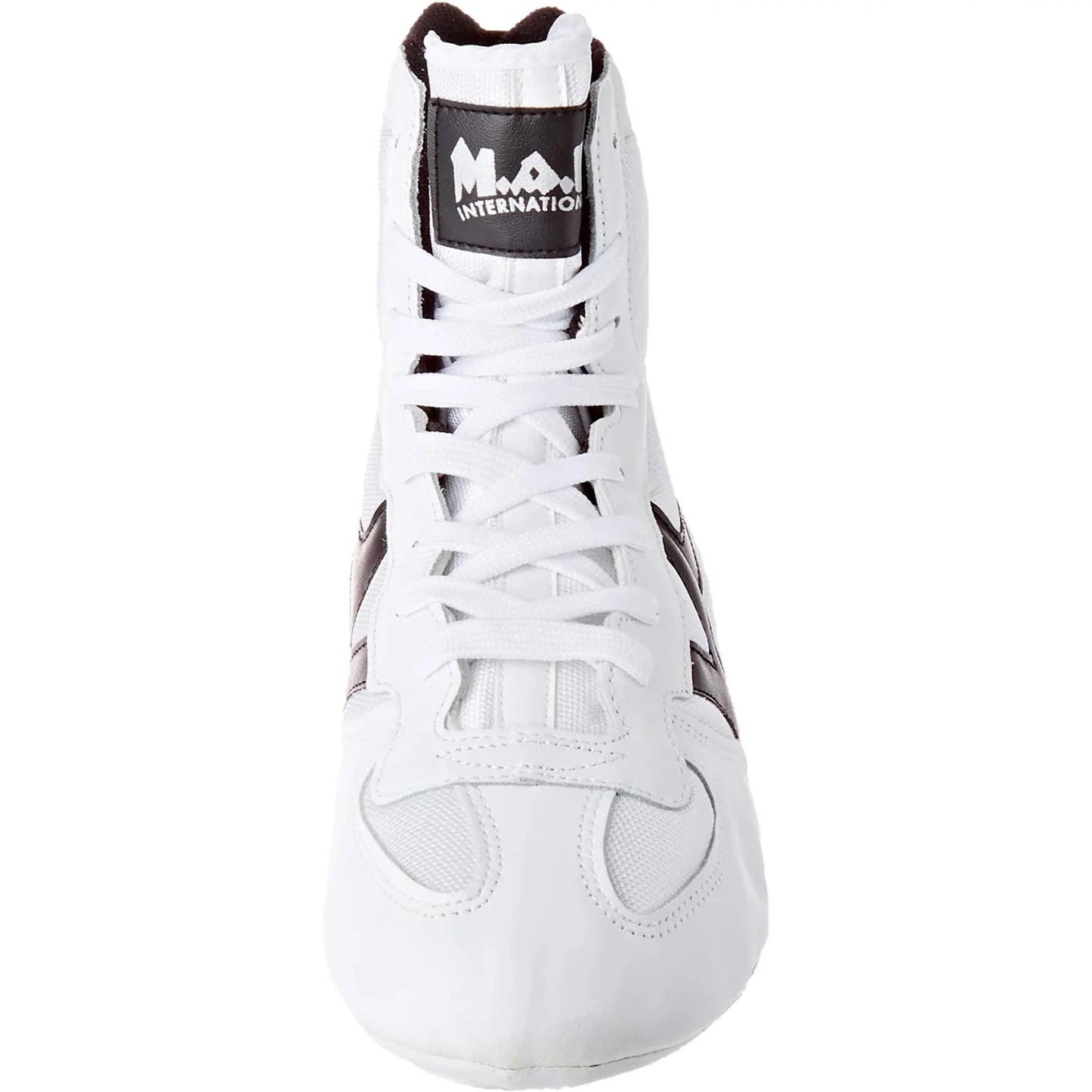 MAR-295A | White Wrestling Shoes w/ Black Outlines - Shoes