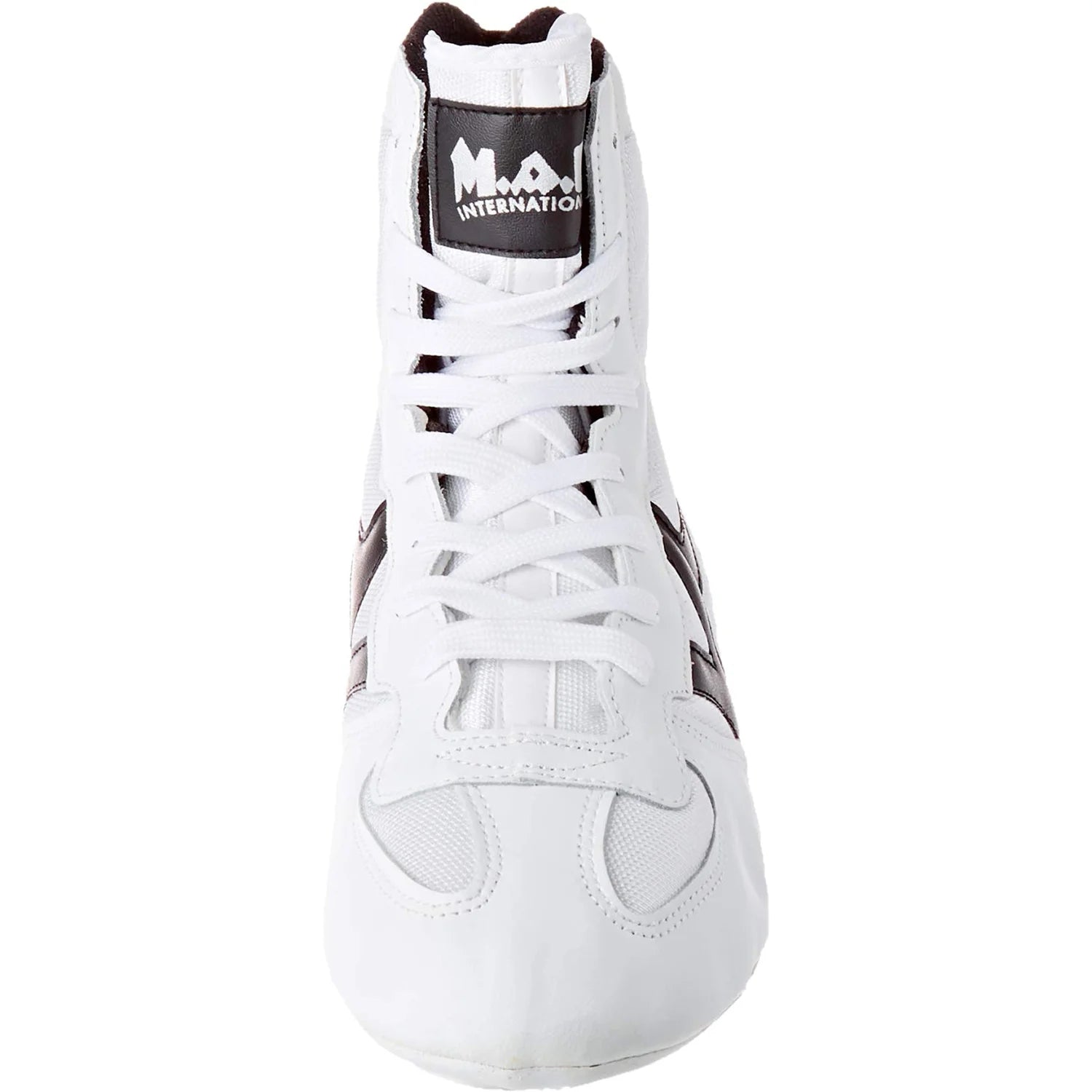 MAR-295A | White Wrestling Shoes w/ Black Outlines - Shoes