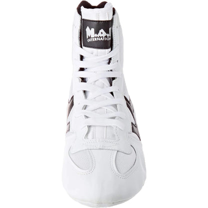 MAR-295A | White Wrestling Shoes w/ Black Outlines - Shoes