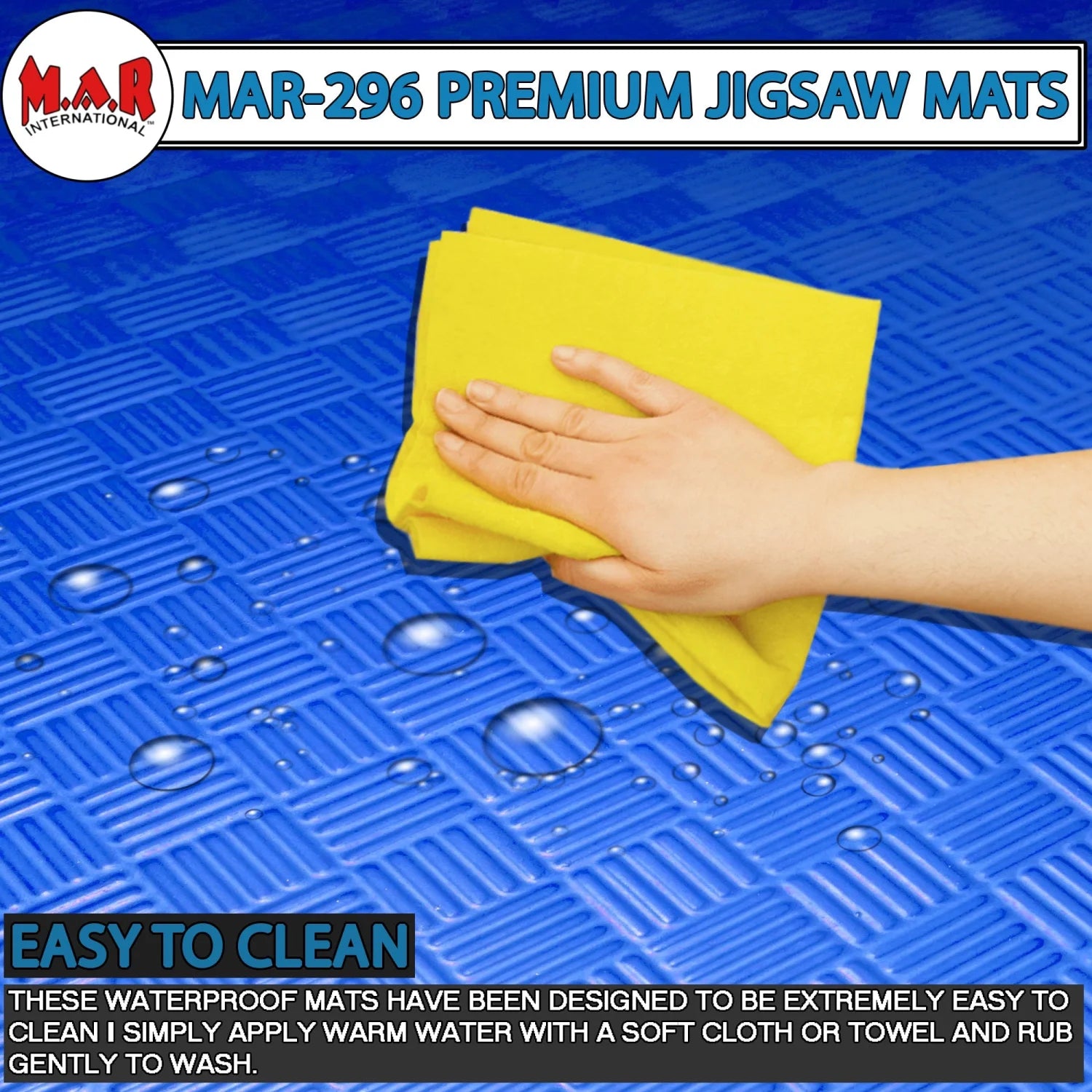 MAR-296A | Red/Blue Jigsaw Floor Mats (20mm [1m x 1m] Square) - Mats
