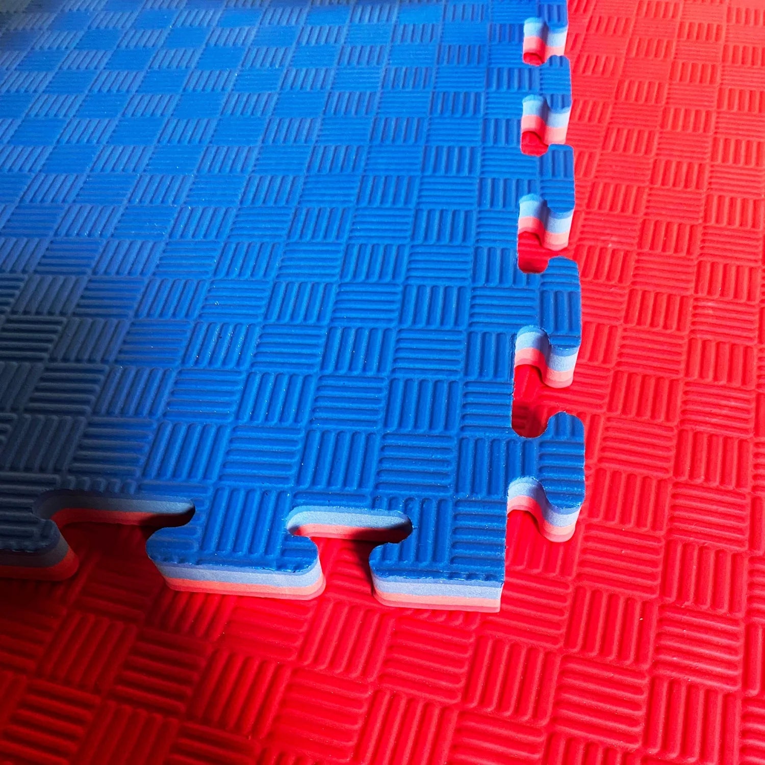 MAR-296A | Red/Blue Jigsaw Floor Mats (20mm [1m x 1m] Square) - Mats