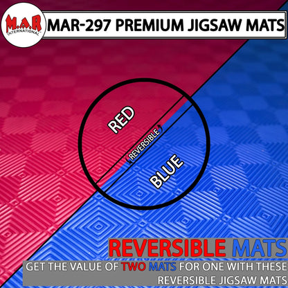 MAR-297A | Red/Blue Jigsaw Floor Mats (40mm [1m x 1m] Square) - Mats