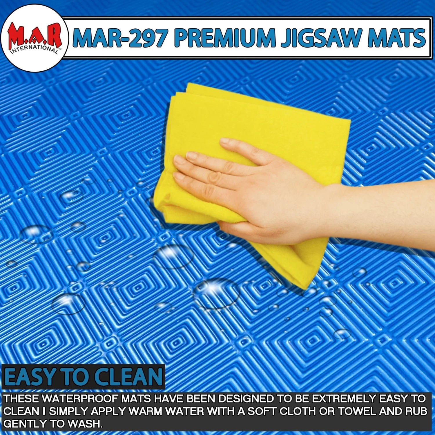 MAR-297A | Red/Blue Jigsaw Floor Mats (40mm [1m x 1m] Square) - Mats