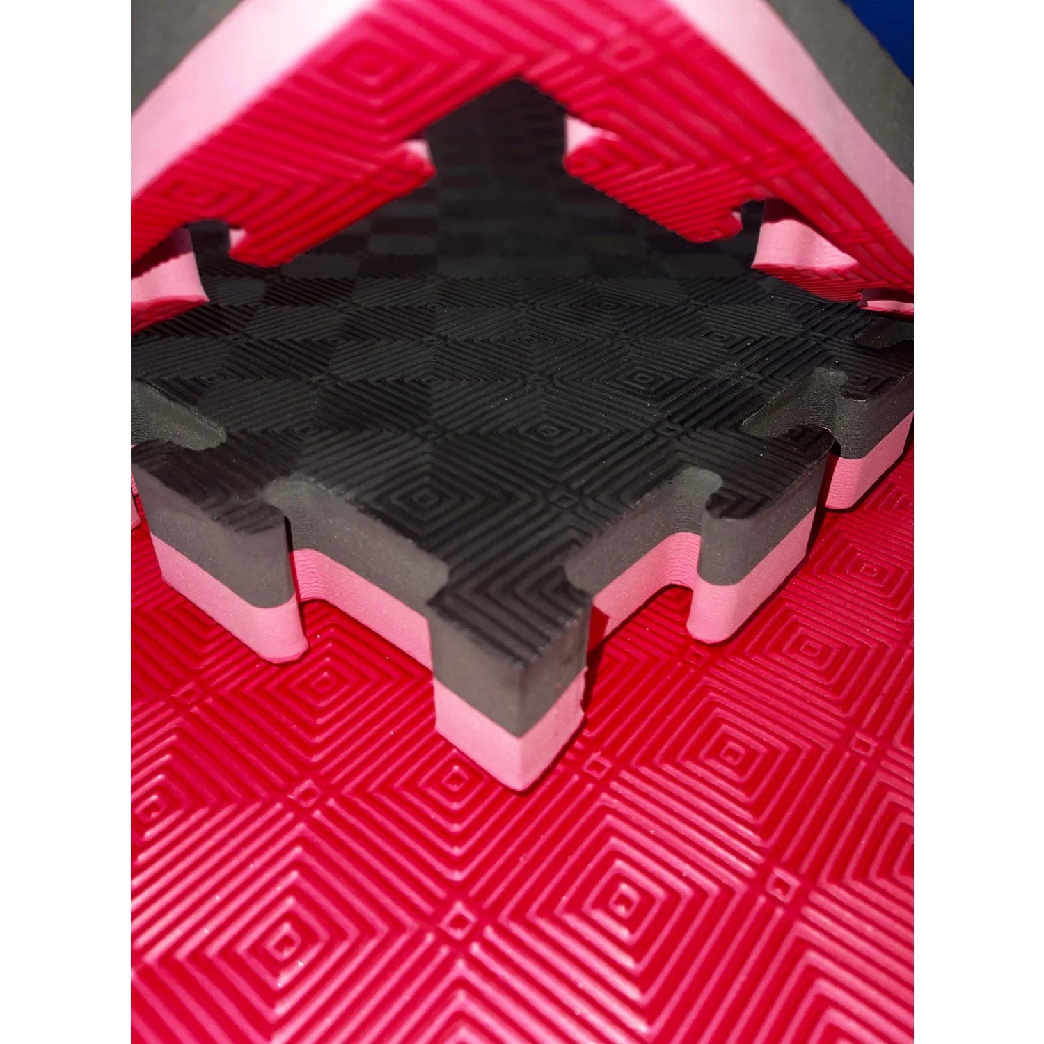 MAR-297B | Red/Black Jigsaw Floor Mats (40mm [1m x 1m] Square) - Mats