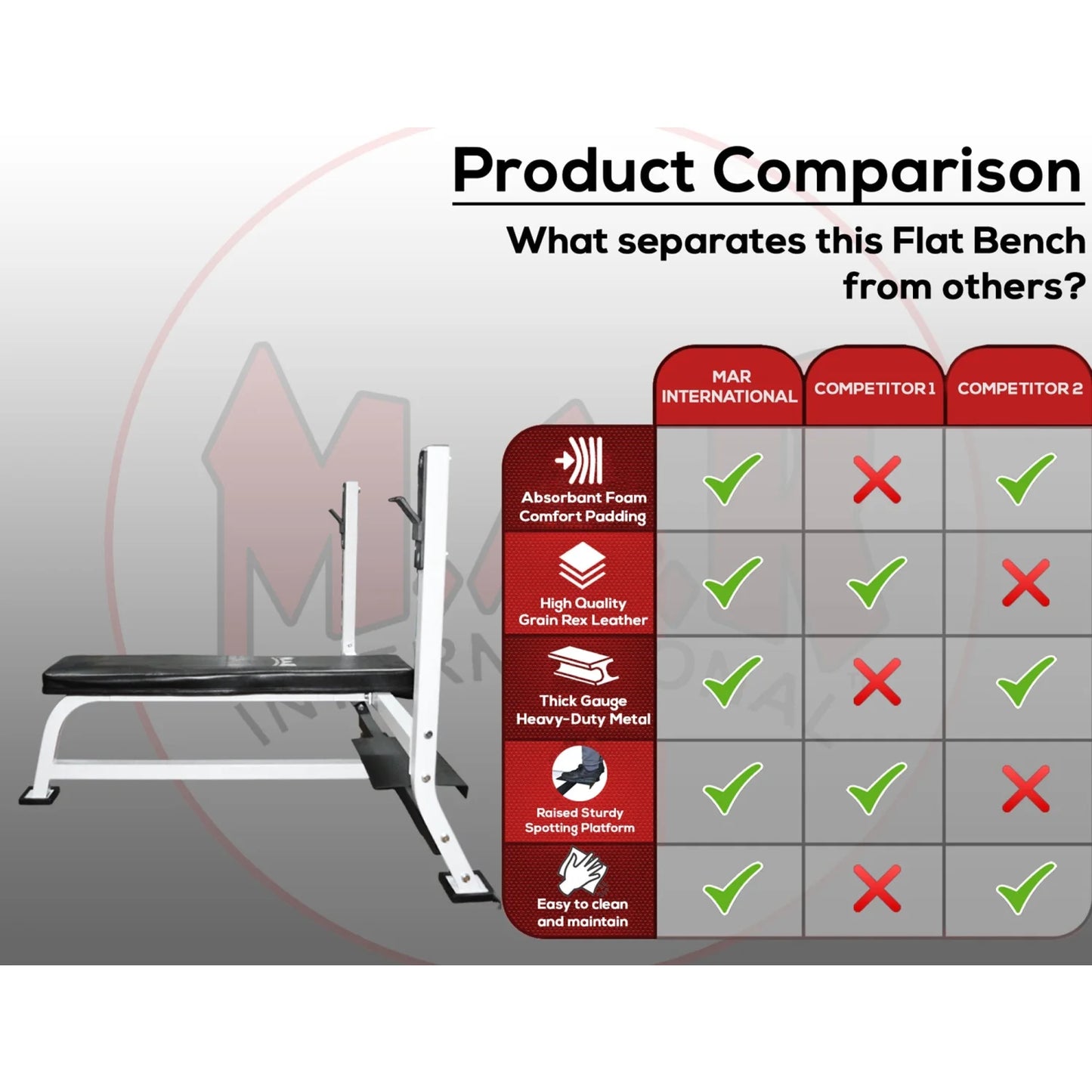 MAR-341 | Heavy-Duty Flat Bench Press - Benches (2B)