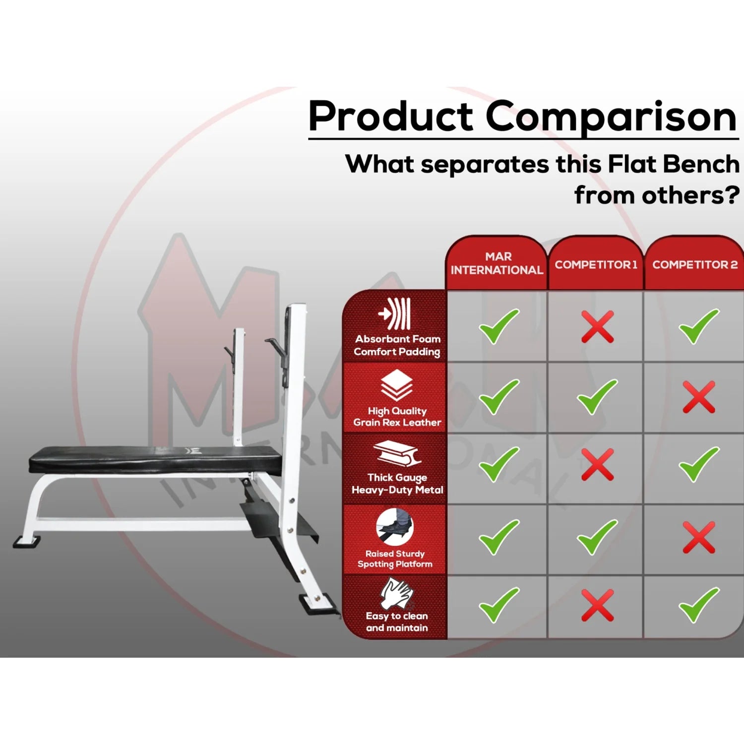 MAR-341 | Heavy-Duty Flat Bench Press - Benches (2B)