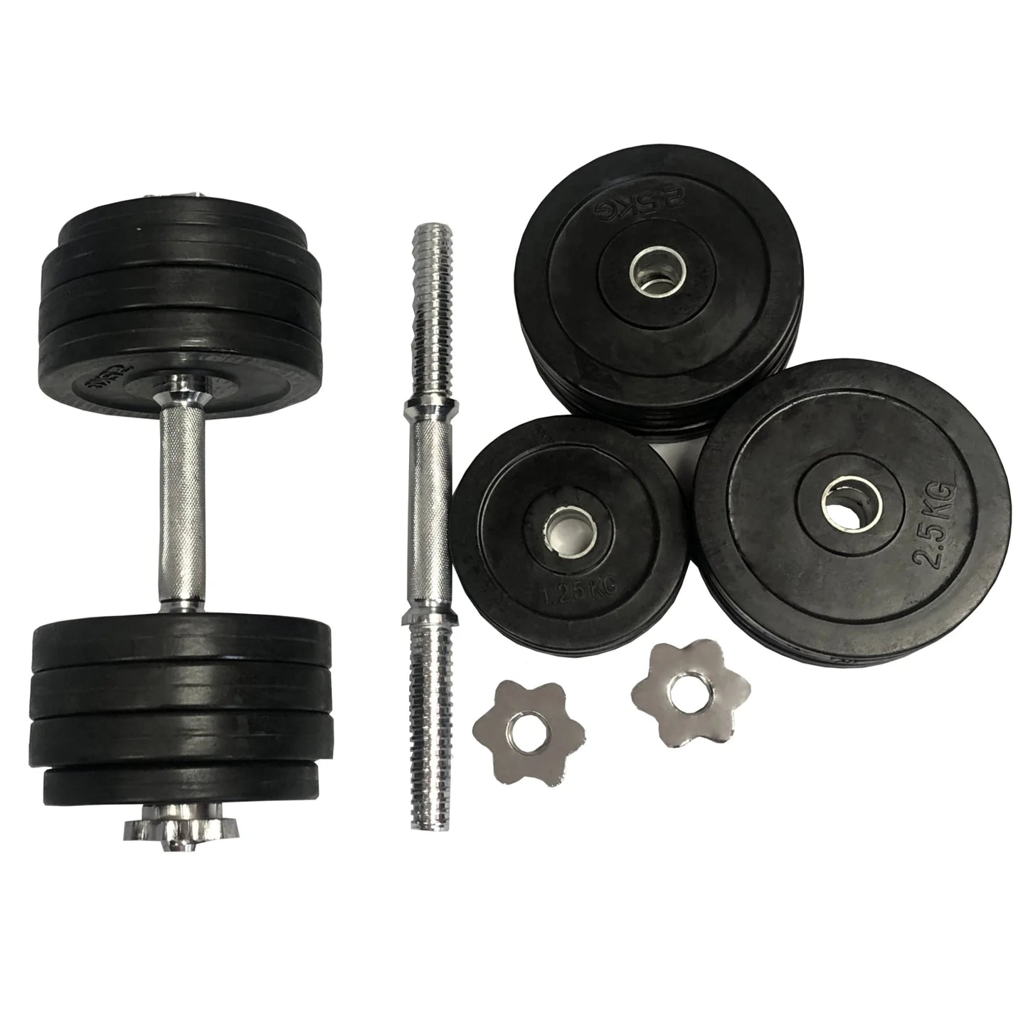MAR-351 | Dumbbell w/ Rubber Weight Plates - Large Accessories
