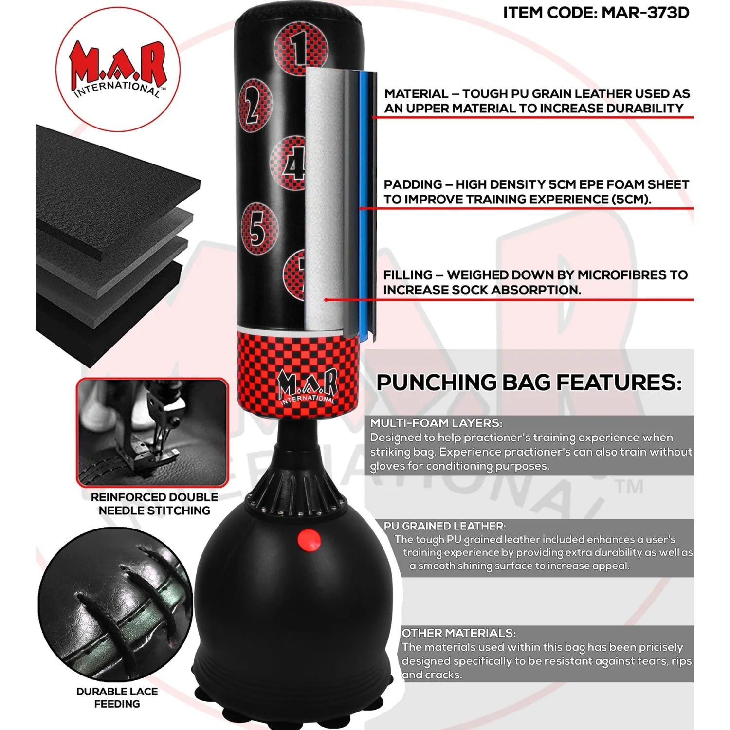 MAR-373D | Freestanding Punch Bag - Freestanding Bag (2B)