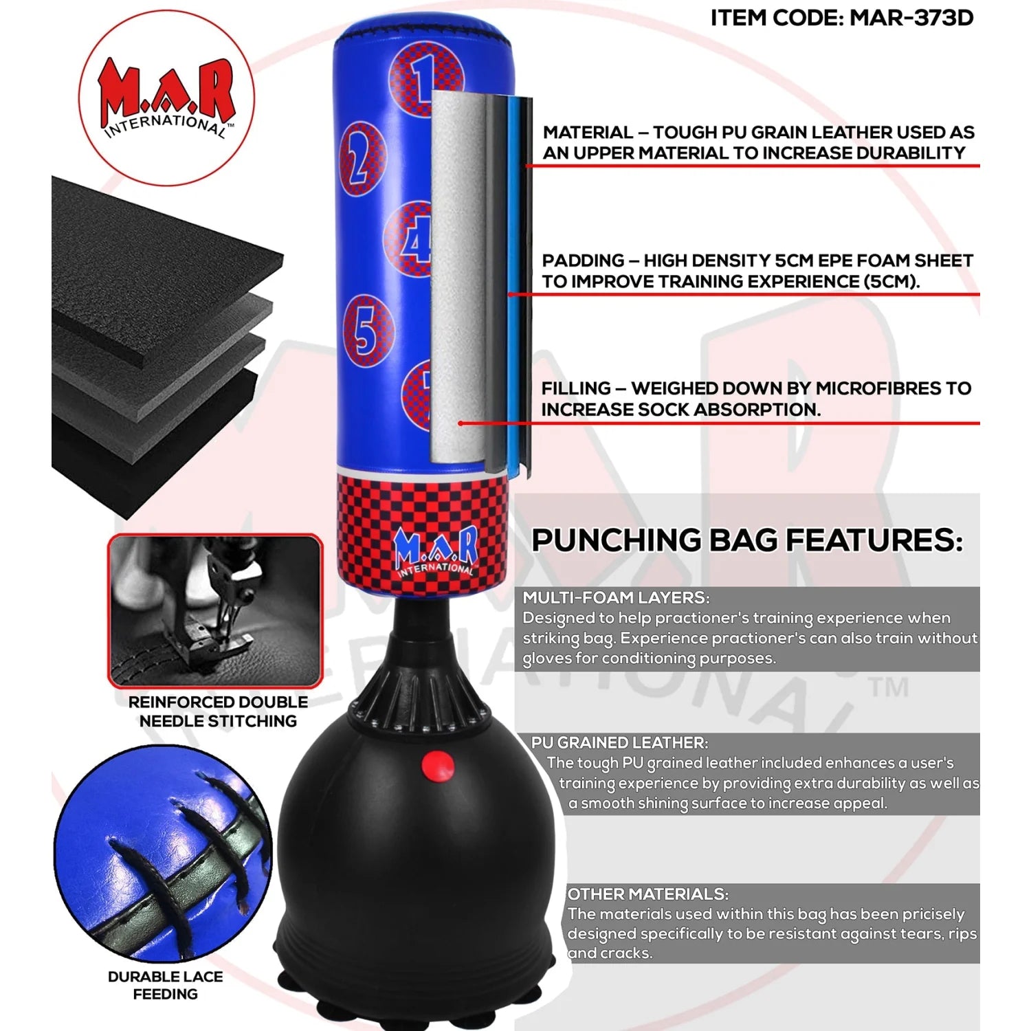 MAR-373E | Freestanding Punch Bag - Freestanding Bag (2B)