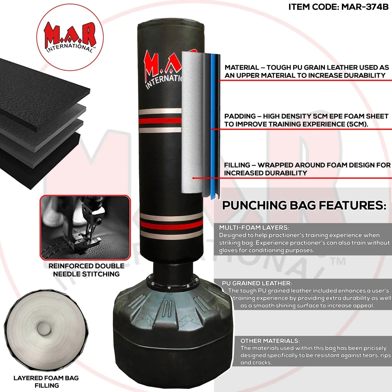MAR-374B | Freestanding Striking Bag - Freestanding Bag (2BL)