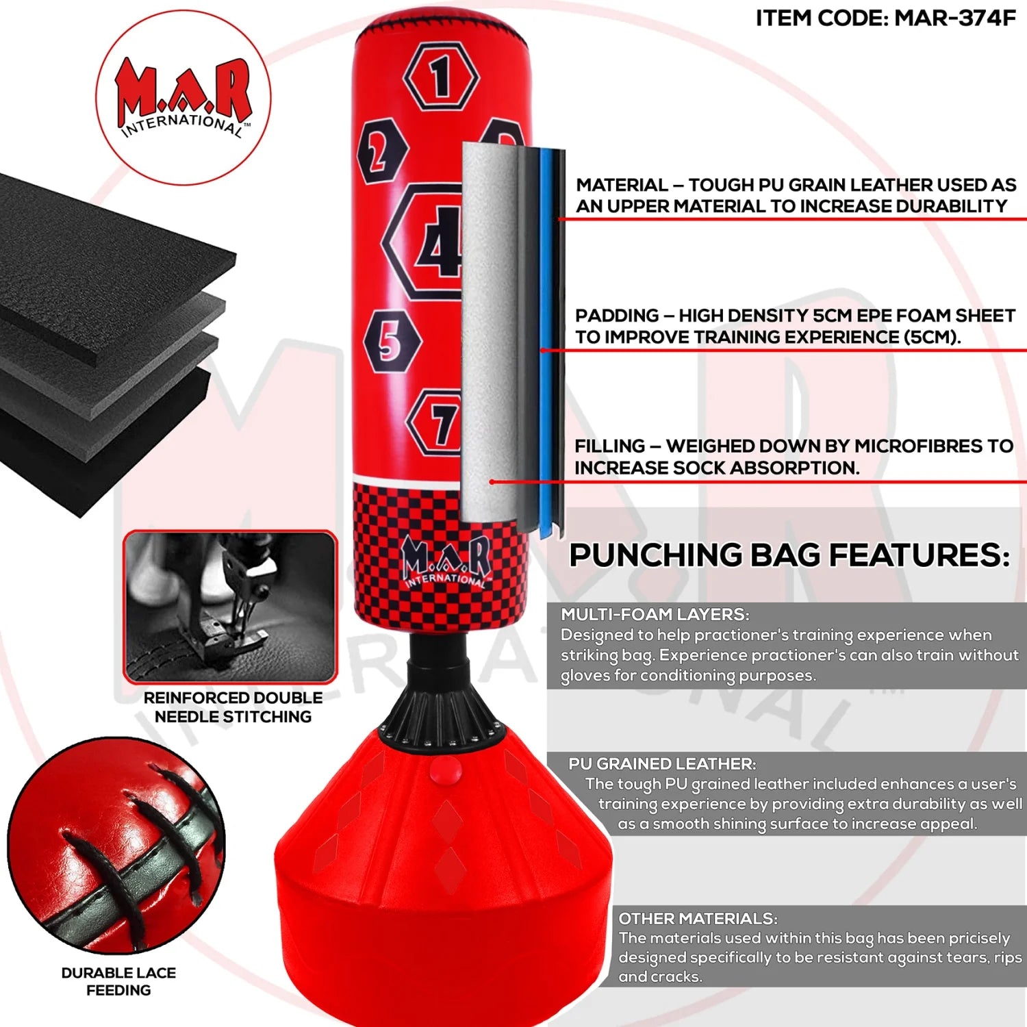 MAR-374F | Freestanding Striking Bag - Freestanding Bag (2BL)