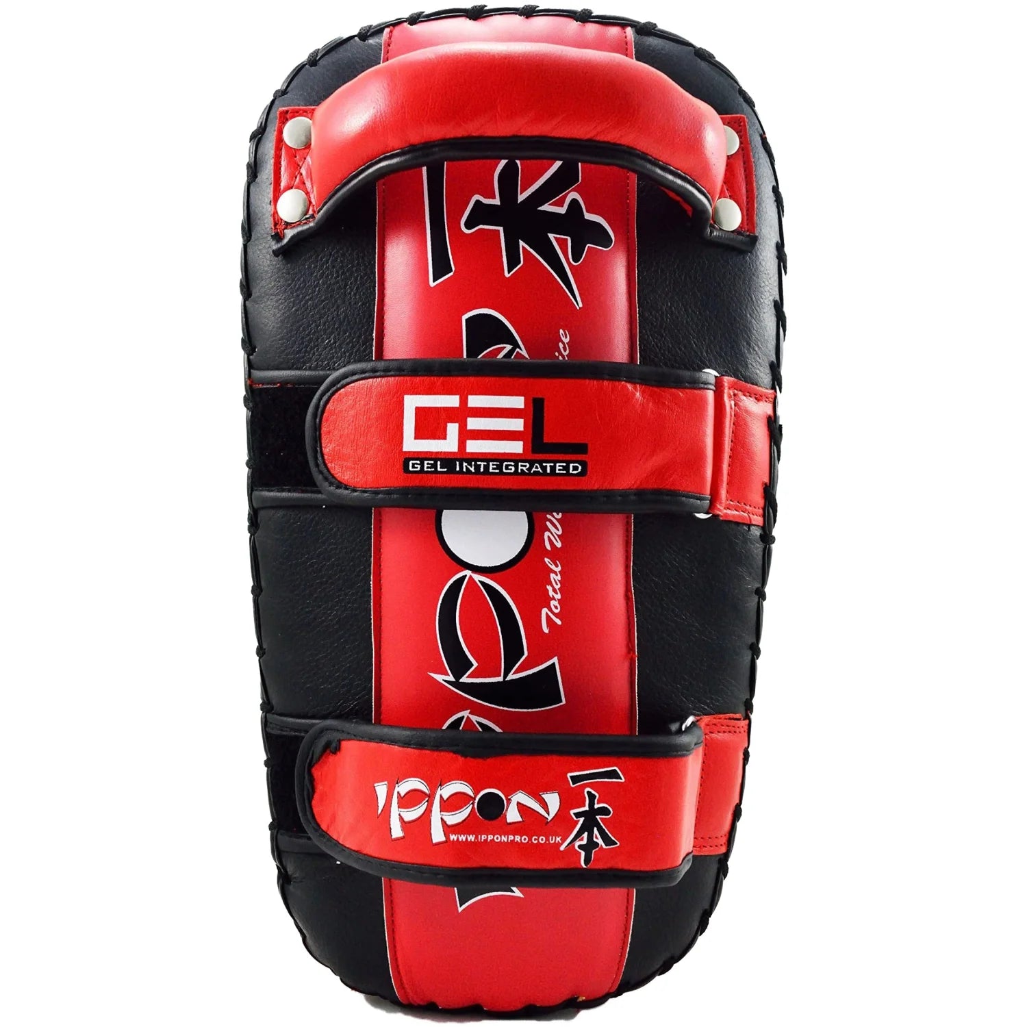 MAR-401A | Black + Red IPPON Heavy Genuine Leather Thai Pad - Pads