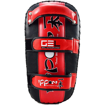 MAR-401A | Black + Red IPPON Heavy Genuine Leather Thai Pad - Pads