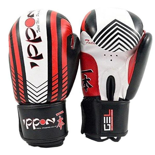 MAR-410 | White + Red IPPON Boxing Gloves - Gloves