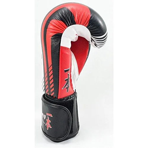 MAR-410 | White + Red IPPON Boxing Gloves - Gloves