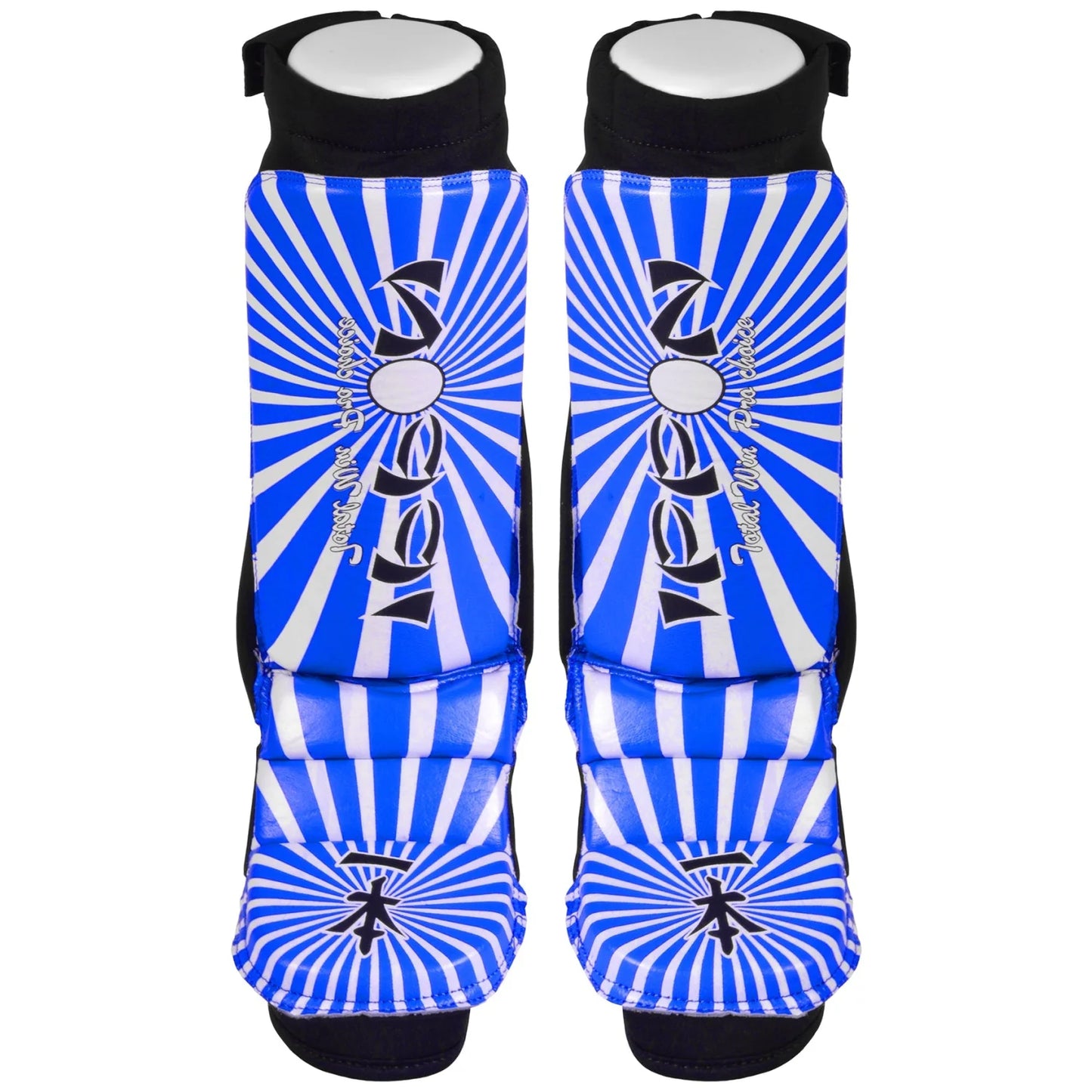 MAR-413 | IPPON Leather Shin & Instep Guard (Blue) - Pads