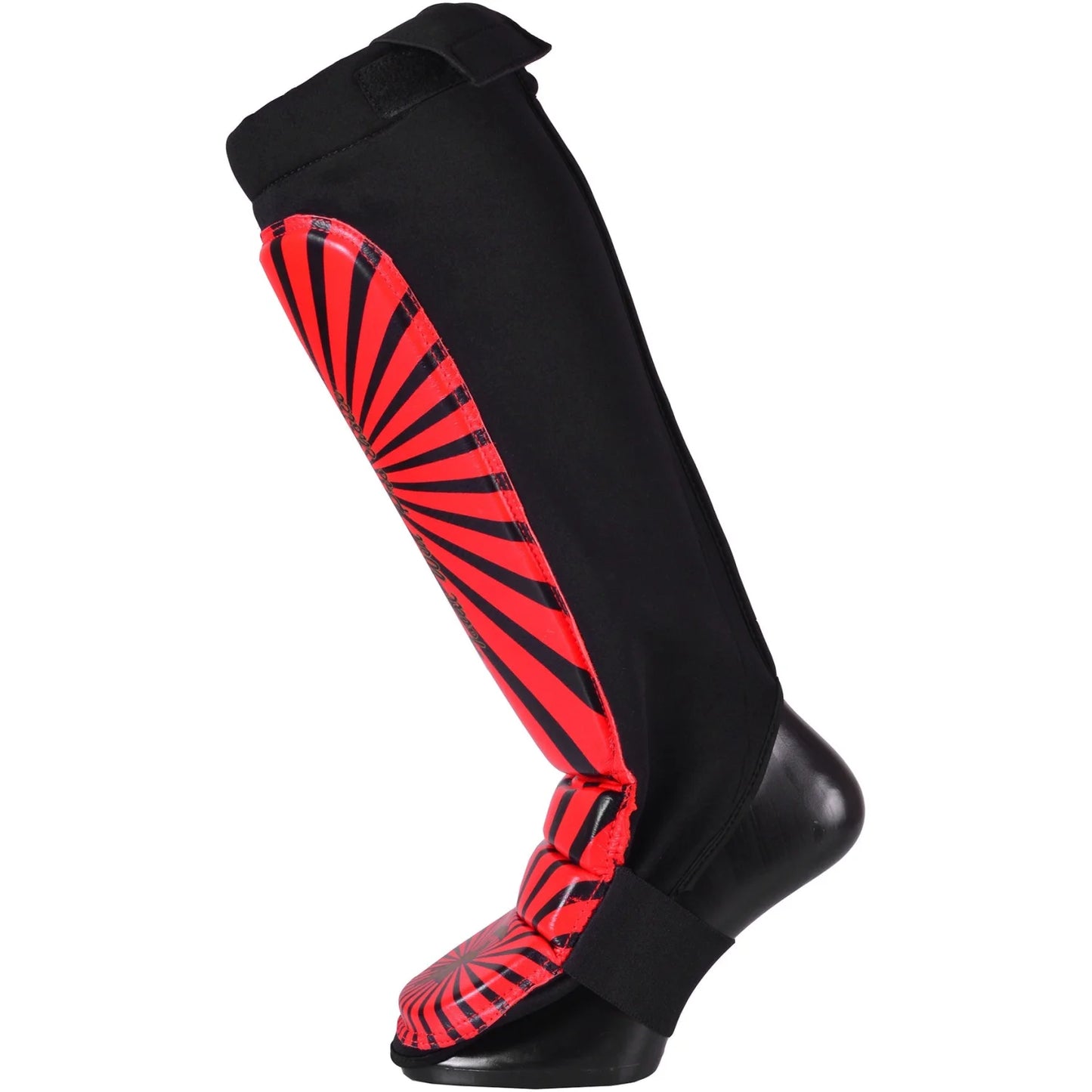 MAR-414 | IPPON Leather Shin & Instep Guard (Red) - Pads